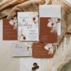Bohemian Terracotta Wedding Invitation | Fall Wedding Template Set Bohemian Terracotta Wedding Invitation | Fall Wedding Template Set