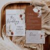 Bohemian Terracotta Wedding Invitation | Fall Wedding Template Set Bohemian Terracotta Wedding Invitation | Fall Wedding Template Set