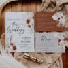 Bohemian Terracotta Wedding Invitation | Fall Wedding Template Set Bohemian Terracotta Wedding Invitation | Fall Wedding Template Set