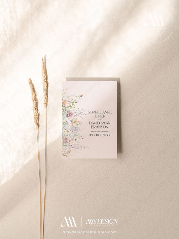 Meadow Wedding Invitation Templates | Watercolor Wildflower Wedding Suite Meadow Wedding Invitation Templates | Watercolor Wildflower Wedding Suite