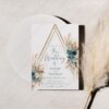 Boho Teal Wedding Invitation Template Card | Wedding Suite Printable Boho Teal Wedding Invitation Template Card | Wedding Suite Printable