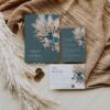 Teal Boho Wedding Invitation Suite Template | Boho Chic Wedding Invite Card | Rustic Floral Teal Boho Wedding Invitation Suite Template | Boho Chic Wedding Invite Card | Rustic Floral