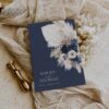 Navy Blue Wedding Invitation Suite Template | Boho Wedding Set Printable Navy Blue Fall Wedding Invitation Card | Bohemian Wedding Invite Template