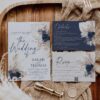 Navy Blue Fall Wedding Invitation Card | Bohemian Wedding Invite Template Navy Blue Fall Wedding Invitation Card | Bohemian Wedding Invite Template