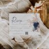 Navy Blue Wedding Invitation Suite Template | Boho Wedding Set Printable