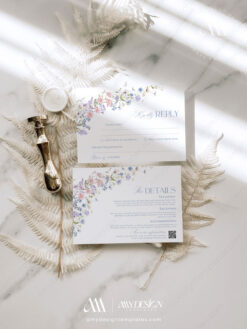 E109 Pastel Floral Wedding Invitation Templates Amy Design 1
