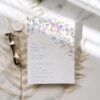 Pastel Floral Wedding Invitation Templates | Wildflower Wedding Invite Suite Printable