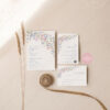 Pastel Floral Wedding Invitation Templates | Wildflower Wedding Invite Suite Printable