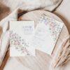 Pastel Floral Wedding Invitation Templates | Wildflower Wedding Invite Suite Printable