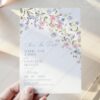Pastel Floral Wedding Save The Dates Card Template | Save Our Date | Wildflower Wedding Pastel Floral Wedding Save The Dates Card Template E109