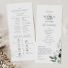 Greenery Eucalyptus Wedding Program Template | Order Of Service Card | Catholic Wedding Program Template