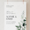 Minimalist Eucalyptus Wedding Invitation BUNDLE | Modern Wedding Stationery Templates D001 Welcome Sign Modern Wedding Template Amy Design 4