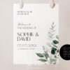 Modern Eucalyptus Wedding Signage Template | Reception Signs Printable D001 Welcome Sign Modern Wedding Template Amy Design 5