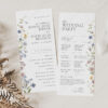 Boho Wildflower Wedding Invitation BUNDLE | 50+ Editable Templates Full Suite Wildflower Wedding Program Template | Modern Order of Service | Catholic Ceremony Program Editable Template