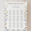 Wildflower Signage Template Bundle Printable | Reception Sign Wedding D002 Wildflower Seating Chart Template Printable Amy Design Templates 3