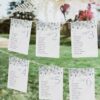 Editable Blue Wildflower Wedding Signs Template | Bundle Wedding Signage D005 Blue Seating Chart Cards Wedding Template Amy Design 2