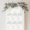 Editable Blue Wildflower Wedding Signs Template | Bundle Wedding Signage D005 Blue Seating Chart Cards Wedding Template Amy Design 3