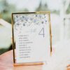 Editable Blue Wildflower Wedding Signs Template | Bundle Wedding Signage D005 Blue Seating Chart Cards Wedding Template Amy Design 4