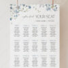 Editable Blue Wildflower Wedding Signs Template | Bundle Wedding Signage D005 Blue Wedding Seating Sign Template Amy Design 3