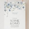 Editable Blue Wildflower Wedding Signs Template | Bundle Wedding Signage D005 Welcome Sign Blue Wildflower Wedding Amy Design Templates 2