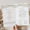 Elegant Wildflower Wedding Bundle Template | 50+ Templates for Invitations, Signage & Reception D006 Wildflower Wedding Ceremony Program Template 5