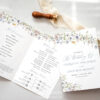 D006 Wildflower Wedding Ceremony Program Template 6