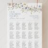 Wildflower Wedding Signage Bundles Template Printable | Spring Garden Reception Signs D006 Wildflower Wedding Seating Chart Sign Template 3
