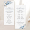 D010 Blue Wedding Ceremony Program Template 1