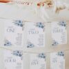 D010 Blue Wedding Seating Chart Cards Amy Design 1