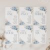 D010 Blue Wedding Seating Chart Cards Amy Design 2