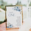 Blue Bohemian Reception Signage Printable | DIY Wedding Signs Bundle Templates D010 Blue Wedding Seating Chart Cards Amy Design 5