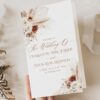 Bohemian Pampas Wedding Template BUNDLE | Invitation Suite & Reception Signs Templates D011 Boho Terracotta Wedding Program Template AmyDesign 4