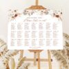 Rustic Boho Wedding Guest List Template | Seating Plan Sign Template D011 Rustic Boho Wedding Guest List Template Amy Design 1