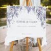 Purple Floral Wedding Signs Template Bundle | Wisteria Signage Printable D014 Welcome Sign Wisteria Wedding Signage Template 2