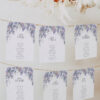 Purple Floral Wedding Signs Template Bundle | Wisteria Signage Printable D014 Wisteria Seating Chart Cards Template Amy Design 1