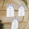 Purple Floral Wedding Signs Template Bundle | Wisteria Signage Printable D014 Wisteria Seating Chart Cards Template Amy Design 2