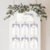 Purple Floral Wedding Signs Template Bundle | Wisteria Signage Printable D014 Wisteria Seating Chart Cards Template Amy Design 4
