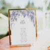 Purple Floral Wedding Signs Template Bundle | Wisteria Signage Printable D014 Wisteria Seating Chart Cards Template Amy Design 5