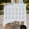 Wisteria Wedding Seating Sign Template | Purple Floral Signage Printable D014 Wisteria Wedding Seating Sign Template Amy Design 1