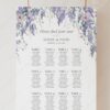 Wisteria Wedding Seating Sign Template | Purple Floral Signage Printable D014 Wisteria Wedding Seating Sign Template Amy Design 2