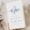 Blue French Toile Wedding Invitations Template BUNDLE | Monogram Wedding Invites, Menu & Signs D015 Monogram Wedding Ceremony Program Template 3