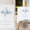 Monogram Wedding Sign Template | Welcome To Our Wedding | Blue Wedding Signage D015 Welcome Sign Wedding Monogram Template AmyDesign 3