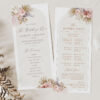 D016 Pink Bohemian Wedding Program Template 2