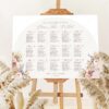 Table Seating Chart Template Editable | Pink Boho Wedding Seating Sign Printable D016 Table Seating Chart Template Editable Amy Design 1
