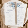 D018 Blue Wedding Programs Template Printable 1