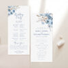 D018 Blue Wedding Programs Template Printable 2