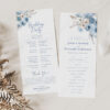 Blue Bohemian Wedding Template BUNDLE | 50+ Editable Dusty Blue Invitation Suite & Boho Signs D018 Blue Wedding Programs Template Printable 3