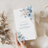 Blue Wedding Programs Template Printable | Wedding Ceremony Timeline | Ceremony Program Template