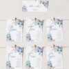 D018 Blue Wedding Seating Chart Cards Template 1