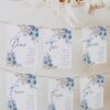 Blue Wedding Seating Chart Cards Template | Dusty Blue Boho Wedding D018 Blue Wedding Seating Chart Cards Template 3
